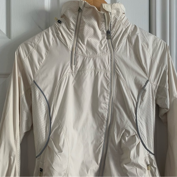 Lululemon White Zipper Reflective Track Jacket - Picture 2 of 16